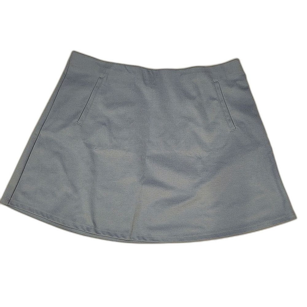 Ann Taylor Loft Light Blue Mini Skirt XL Twee Pockets‎ Light Academia